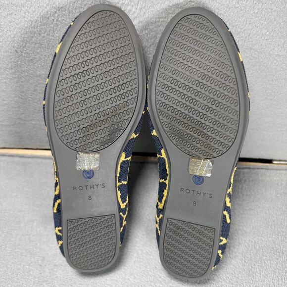 ROTHY'S Indigo Giraffe Slip On Loafers Navy Women’s Size 8 US - Picture 7 of 8
